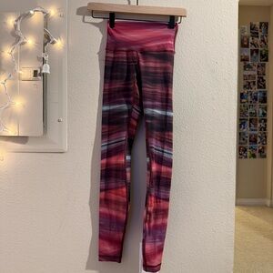 lululemon athletica Pink and Black Leggings